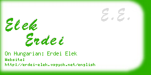 elek erdei business card